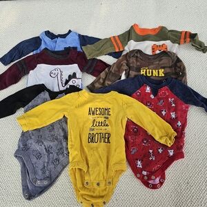 Carters - Garanimals One Piece Bodysuit Boys Size 12mo 12 Months Boys Lot Of 7